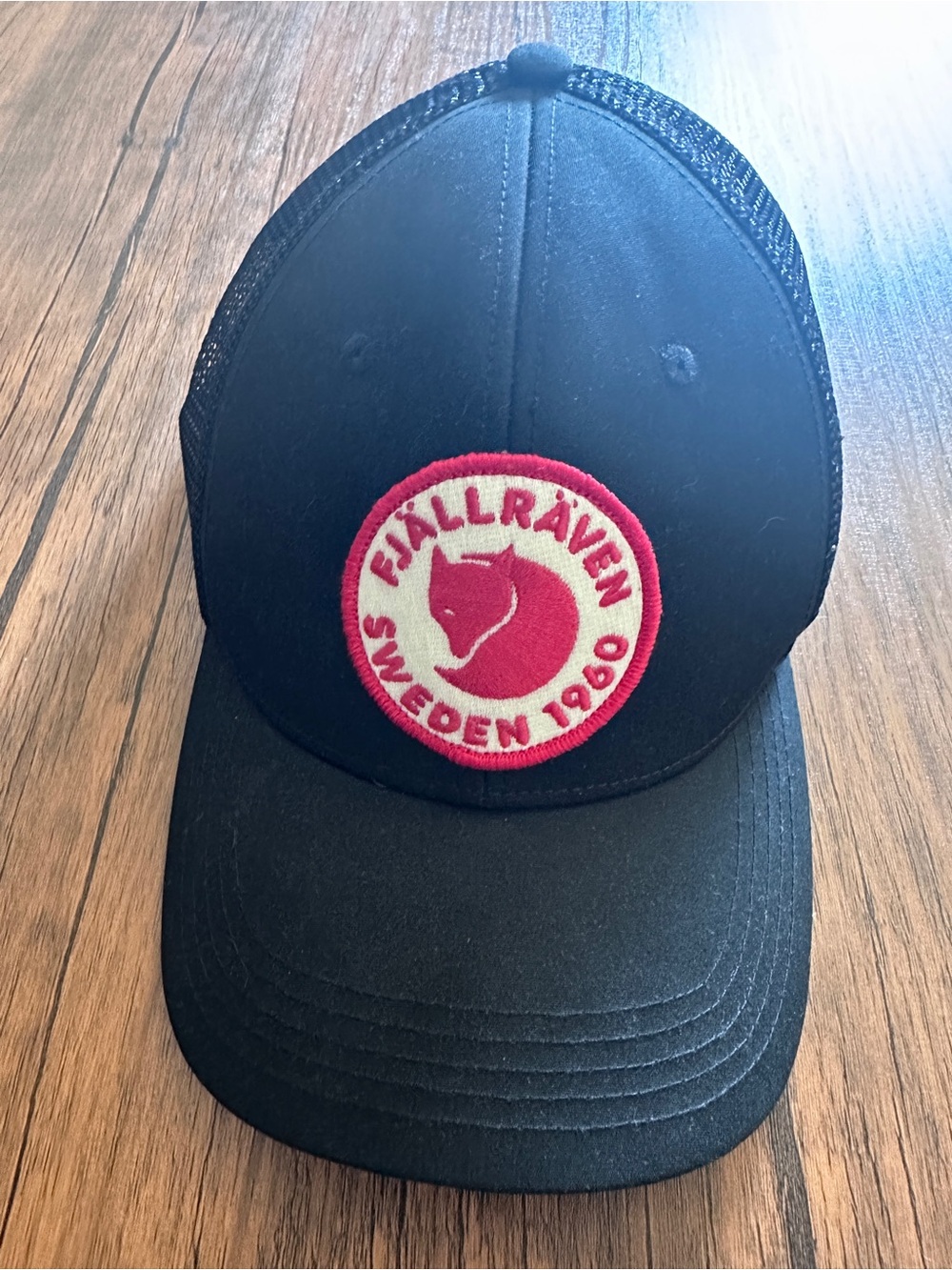 Fjällräven Black Trucker Hat with Patch